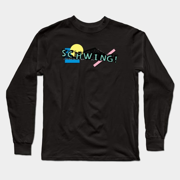 90s Schwing! Long Sleeve T-Shirt by ZeroRetroStyle